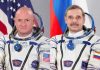 Russian cosmonaut Mikhail Kornienko and NASA astronaut Scott Kelly