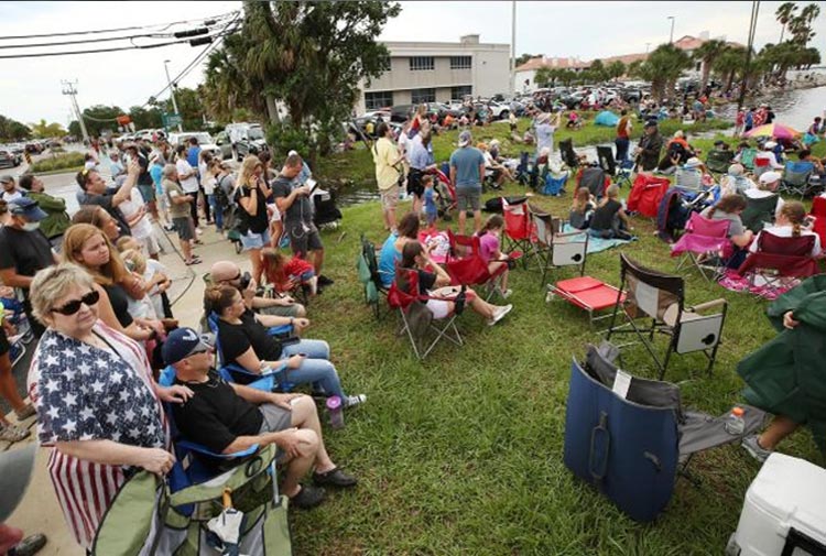 SpaceX Historic Astronaut Launch Try Draws Huge Crowd